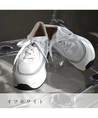 Pointer 日本製 本革厚底スニーカー オフホワイト