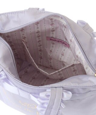 Maison de FLEUR ブランドロゴフリルハンドルトートSバッグ Lilac