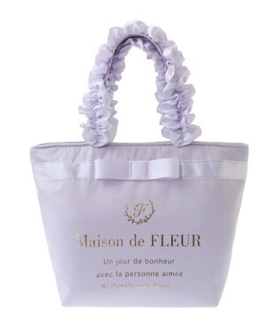 Maison de FLEUR ブランドロゴフリルハンドルトートSバッグ Lilac