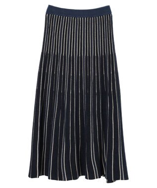 CRAFT STANDARD BOUTIQUE 配色ストライプニットスカート Blue