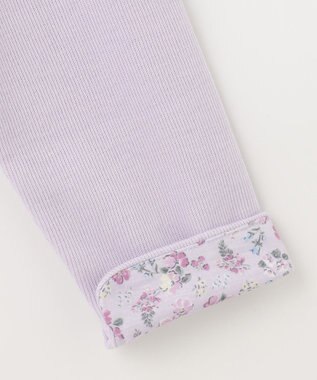 ANY KIDS スナップボタン リボン カーディガン ラベンダー