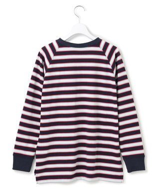 J.PRESS YORK STREET 【WOMEN】レトロボーダードルマン Tシャツ ネイビー系2