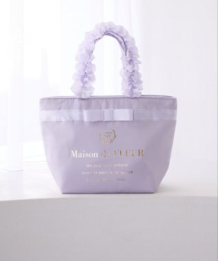 Maison de FLEUR ブランドロゴフリルハンドルトートSバッグ Lilac