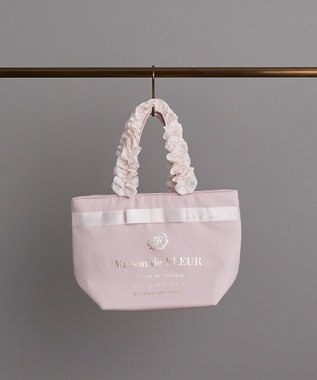 Maison de FLEUR ブランドロゴフリルハンドルトートSバッグ Light Pink