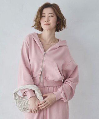 WEGO ショートZIPパーカー ピンク