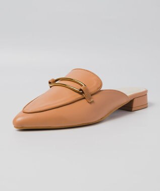 BONTRE 【PRECIEUX JOUET/プレシュウジュエ】メタルパーツポインテッドトゥミュール ブラウン