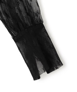 BEIGE， 【洗える・Oggi 11月号掲載】CLOVIS / ケープデザイン総レースブラウス Black