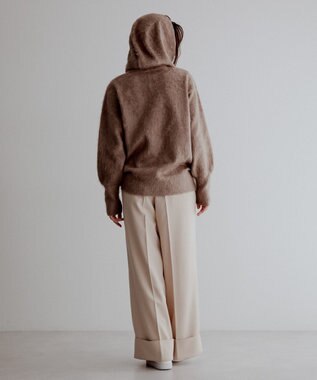 CRAFT STANDARD BOUTIQUE フードストール付きニットプルオーバー Beige
