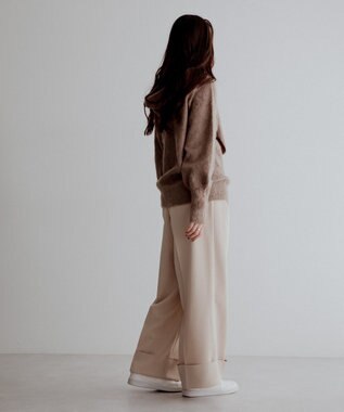 CRAFT STANDARD BOUTIQUE フードストール付きニットプルオーバー Beige