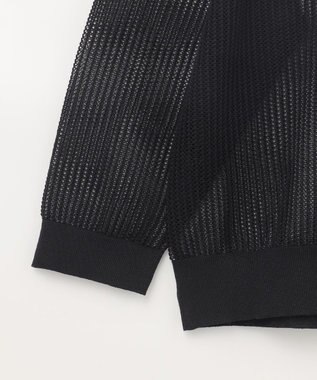GRACE CONTINENTAL メッシュニットカーディガン ブラック
