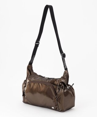 LA BAGAGERIE メタリックドロストポケット　ショルダーバッグ チョコ