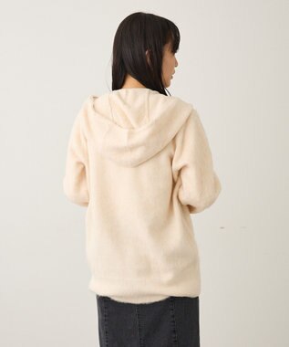 CRAFT STANDARD BOUTIQUE フードストール付きニットプルオーバー Ivory