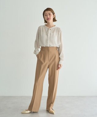 YECCA VECCA ジオメ柄ボウタイブラウス Ivory