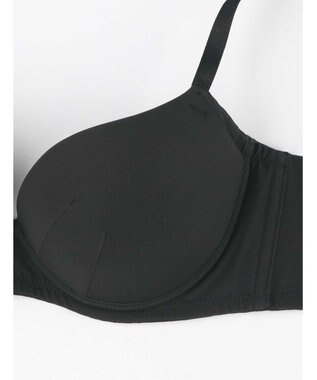 AMPHI 【NAILS INCコラボ】 ノンワイヤーブラ 谷間をメイク 脇高設計 背中をスムージング Aカップあり 【BRAGENIC ブラジェニック スムージングタイプ】 ブラジャー ブラ ワイヤレス BMI245 アンフィ／ワコール ブラック