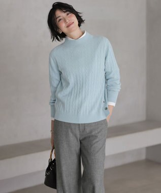 J.PRESS LADIES L チェルビック セミワイド パンツ グレー系