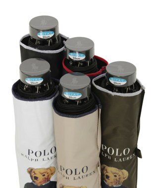 MOONBAT 【遮光率100％/遮熱/UV/軽量】POLO RALPH LAUREN（ポロ ラルフローレン）晴雨兼用日傘  ポロベア 折りたたみ傘 ユニセックス ベージュ