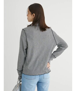 Green Parks 表面感ハイネックプルオーバー Gingham Check