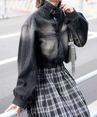 WEGO ヴィンテージウォッシュバイカージャケット ブラック