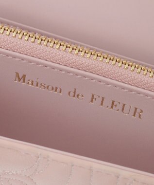 Maison de FLEUR リボンキルティングロングウォレット Pink