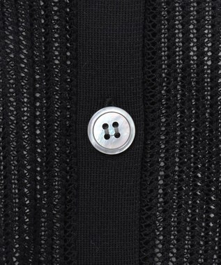 GRACE CONTINENTAL メッシュニットカーディガン ブラック