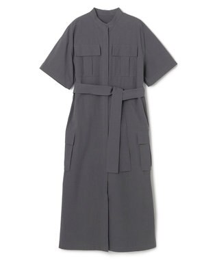 uncrave カラータイプライター シャツワンピース スレート