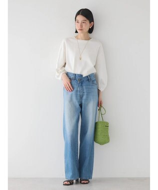 AMERICAN HOLIC ＵＶカット７分袖タックプルオーバー Off White