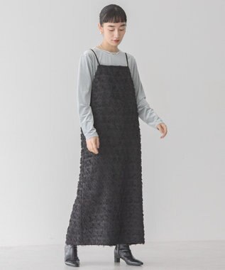 AMERICAN HOLIC ベロアクルーネックカットプルオーバー Mint