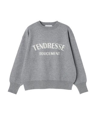 Green Parks もちやわ　ロゴニットプルオーバー Gray Mixture