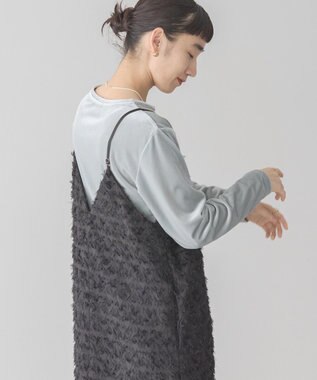 AMERICAN HOLIC ベロアクルーネックカットプルオーバー Mint