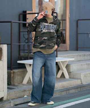 WEGO 【ユニセックス着用ITEM】スタンドネックZIPパーカー 柄1