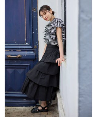 Green Parks ・ＳＵＧＡＲ　ＳＰＯＯＮ　ラッフルレイヤードＴシャツ Off White