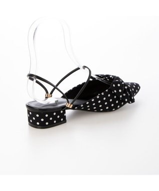 MODE ET JACOMO <noyau>2WAYリボンストラップミュールパンプス ブラックキジ