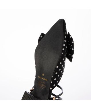 MODE ET JACOMO <noyau>2WAYリボンストラップミュールパンプス ブラックキジ