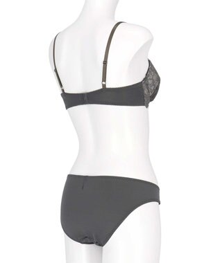 AMPHI ブラジャー ショーツセット まる胸メイク 推し活・推し事応援 Aカップあり 【ブラショーツセット】 上下セット ブラ BBJ201 アンフィ／ワコール ダークカーキ