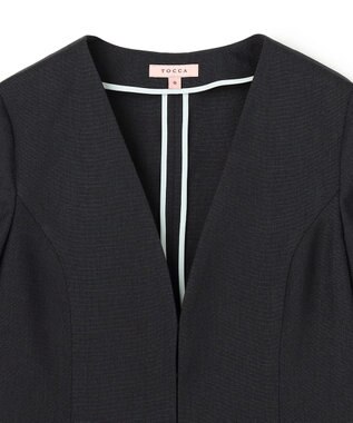 TOCCA 【松木育未さん着用】BRIGHT BREEZE 半袖ショートジャケット ネイビー系