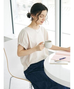 CRAFT STANDARD BOUTIQUE 【ＵＶカット】ギャザースリーブプルオーバー Ivory