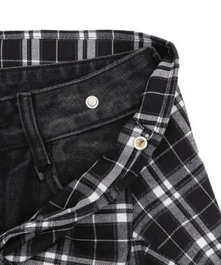 WEGO フェイクシャツスリーブデニム ブラック