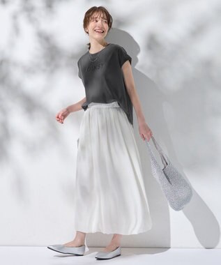 ANY L 【撥水/ウエストゴム】バルーンスカート ホワイト