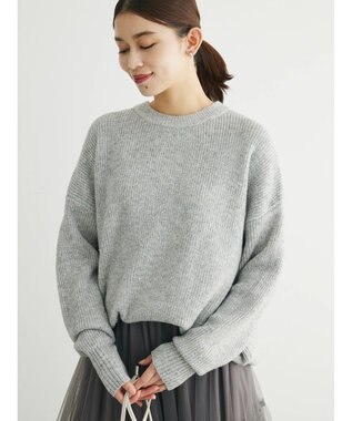 Green Parks ・Ｐｅｔｉｔ　Ｆｌｅｕｒ　ラメ＆スパンコールニット Gray