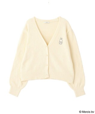 earth music&ecology 【予約】miffy/earth モコモコカーディガン クリーム