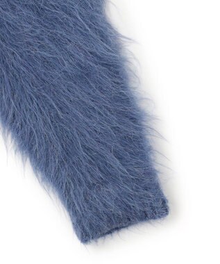 UNFILO MENS 【男女兼用】シャギーニット カーディガン ブルー