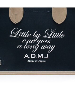 A.D.M.J. 【ファブリック】オフィサー/イタリアンファブリックヘリ巻きトートS ネイビー