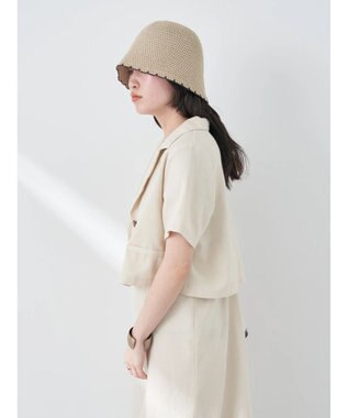 earth music&ecology リサイクルポリエステルブレンドショートシャツ Light Beige