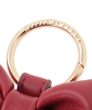 Maison de FLEUR ボリュームリボンキーリング Red