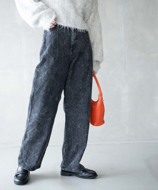 WEGO ルーズストレートデニムパンツ ブラックその他