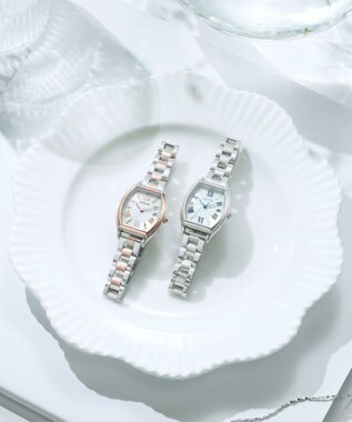 CITIZEN 【大人かわいいトノー型ウオッチ】ソーラーテック電波時計 KS4-031-11 シルバー