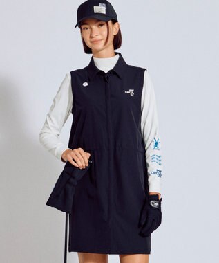 PW CIRCULUS 【着回し力2倍 / 2WAY】【WOMEN】袖2WAY デタッチャブルワンピース ゴルフウェア レディース ブラック系