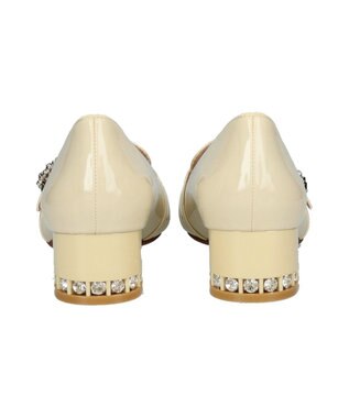 Bridget Birkin 【Bridget Birkin】ヒールアップバックルベルトローファー ベージュエナメル