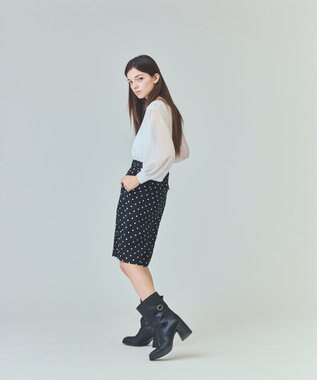 GRACE CONTINENTAL ラメシアーニットトップ ホワイト