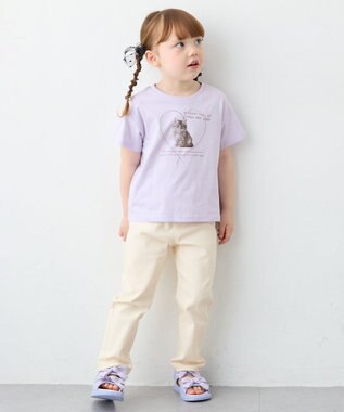 ANY KIDS 【洗濯機可能】ときめきストレッチ ネコパンツ エクリュ